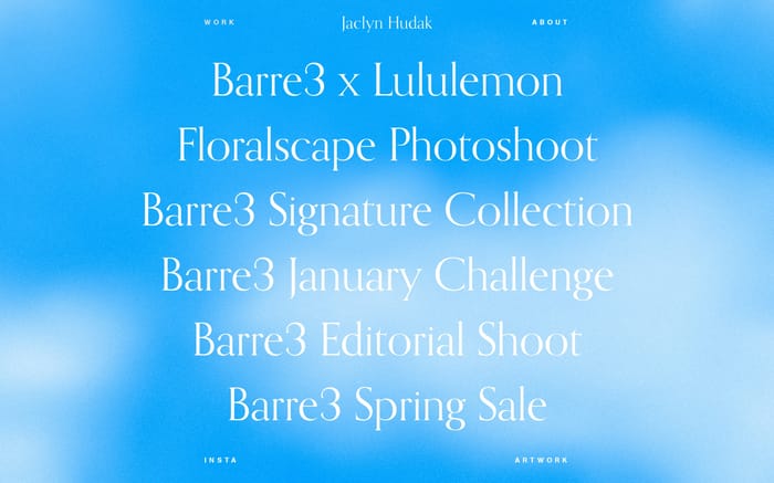 Jaclyn Hudak website preview