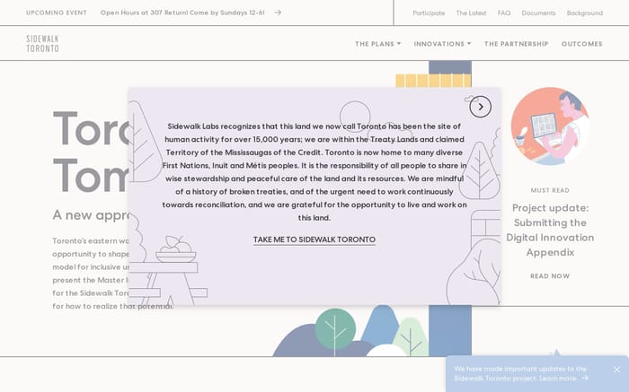  Sidewalk Toronto website preview