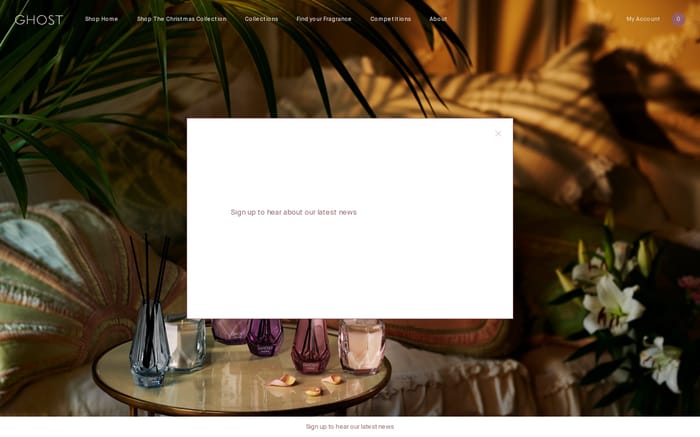 Ghost fragrances website preview