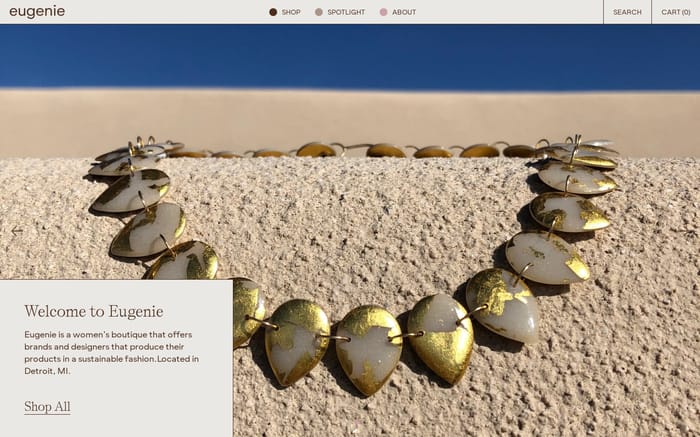 Eugenie Detroit website preview
