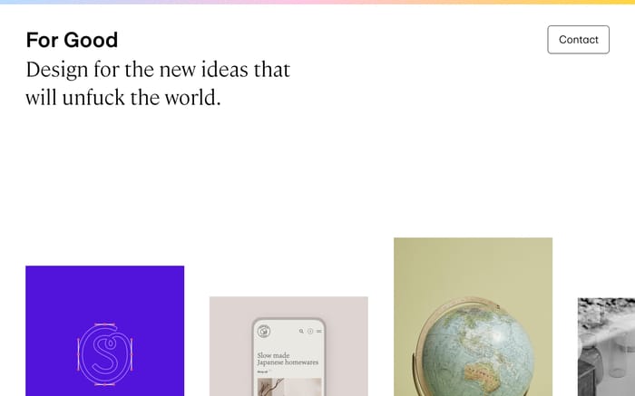 For Good Design Lab website preview