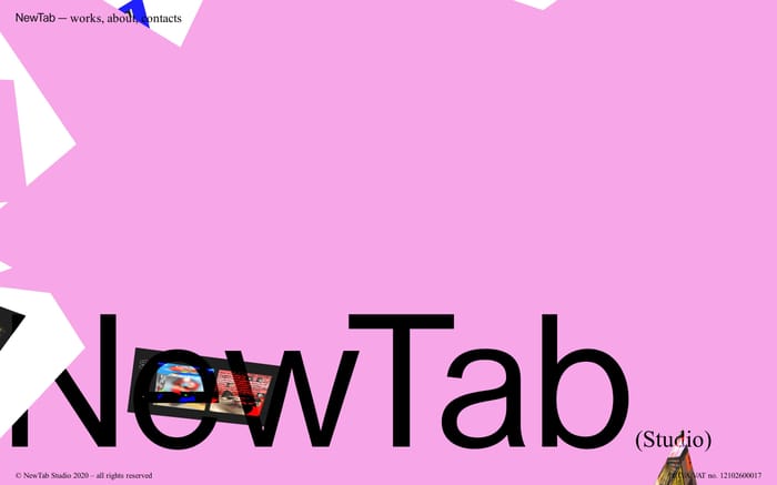 NewTab Studio website preview