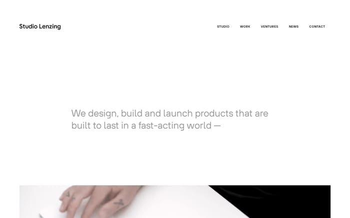 Studio Lenzing website preview