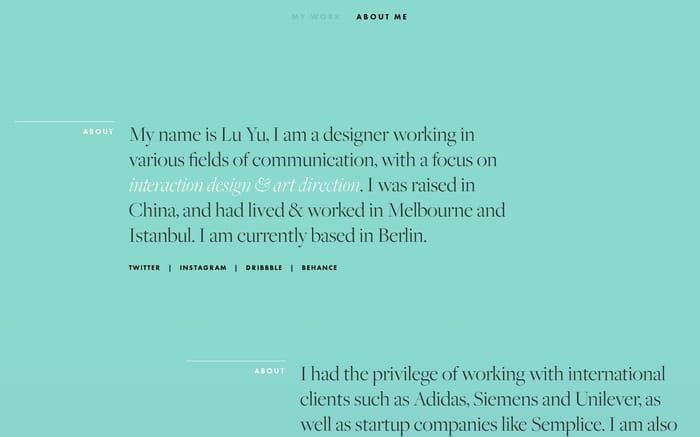 Lu Yu website preview