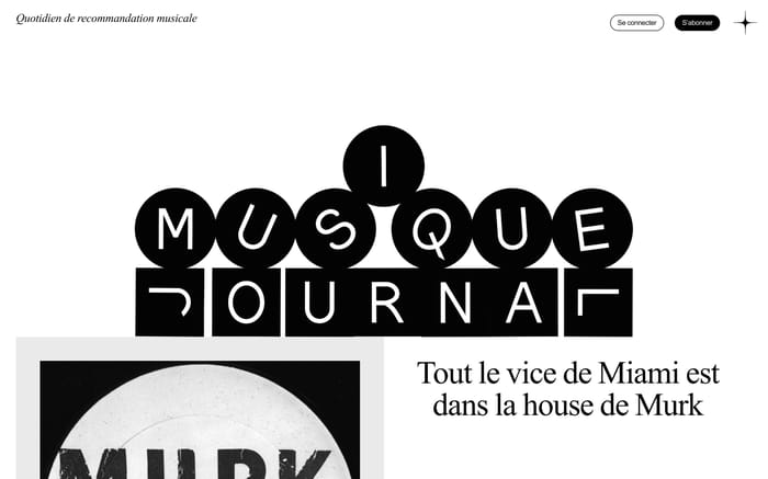 Musique Journal website preview