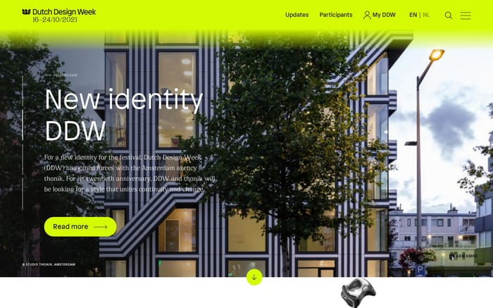 Dutch design week website preview