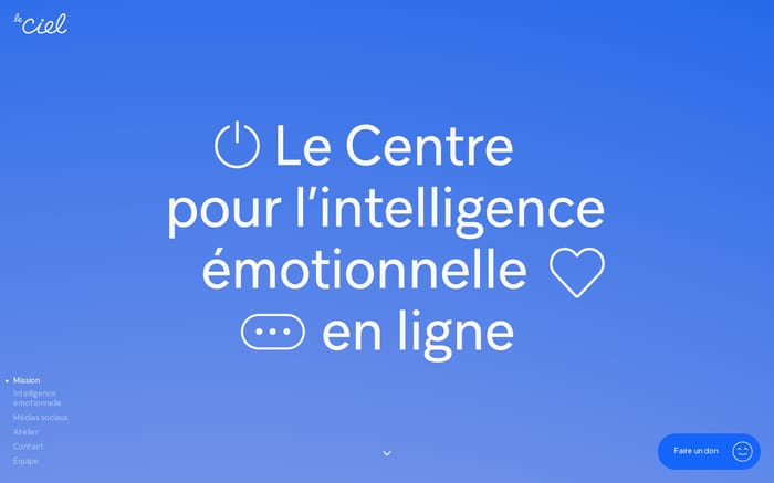 Le CIEL (Centre pour l’intelligence émotionnelle en ligne) website preview