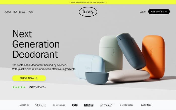Fussy website preview