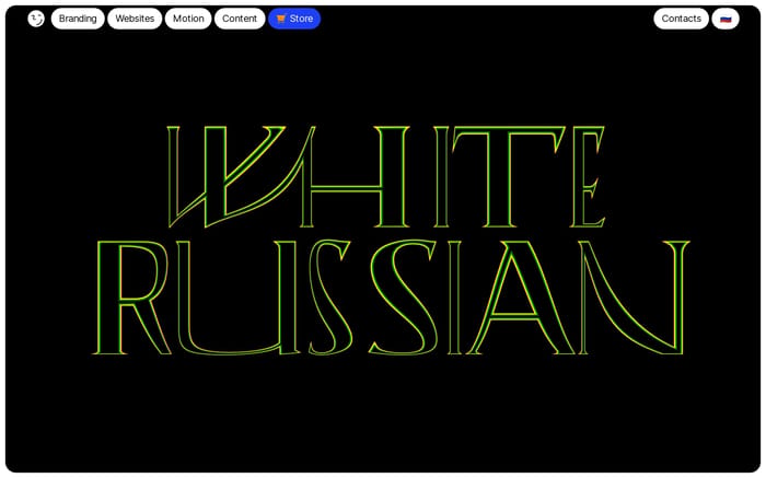 White Russian website preview