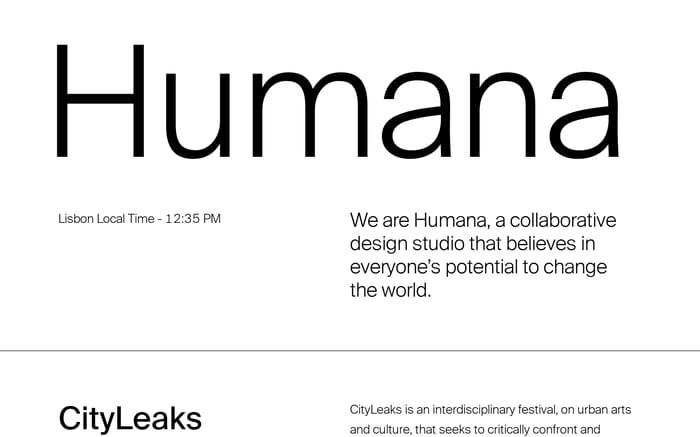 Humana website preview