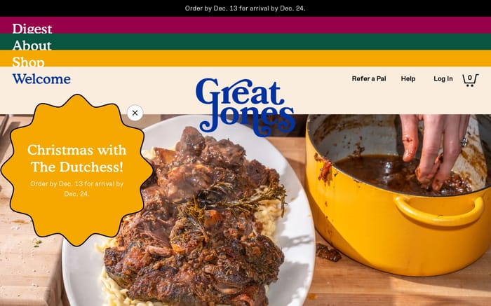 Great Jones website preview