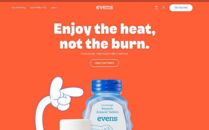 Evens website preview