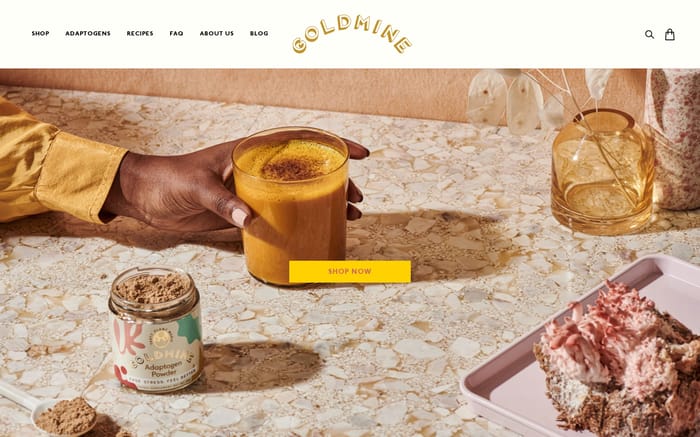 Goldmine Adaptogens website preview