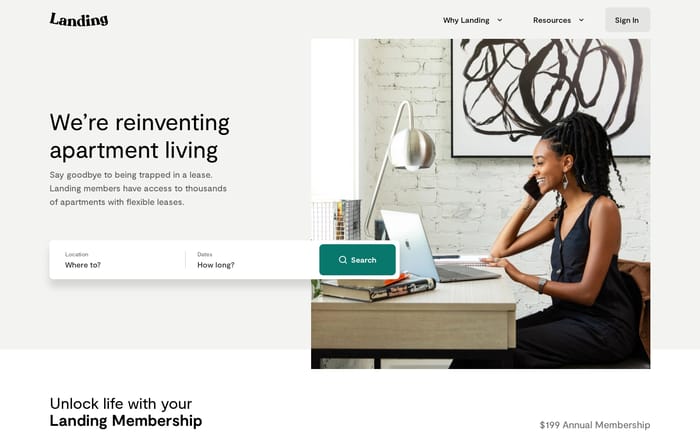 Landing website preview