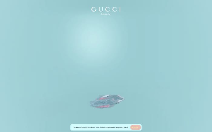 Gucci Beauty website preview