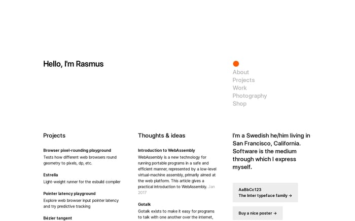 Rasmus Andersson website preview