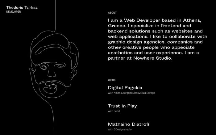 Thodoris Tsirkas - Web Developer website preview