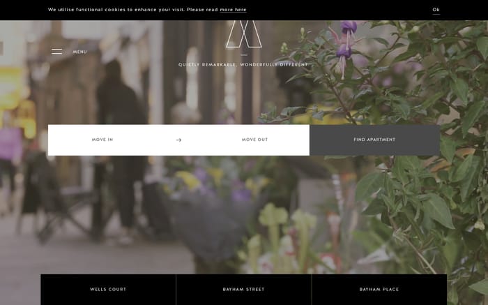 Mirabilis apartments website preview