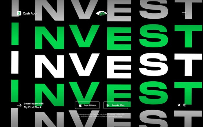 Cash App website preview