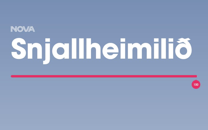 Nova Snjallheimilið website preview