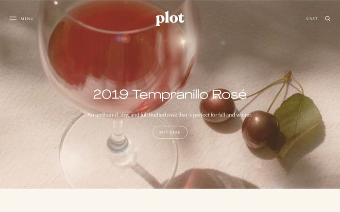 Plot Wines website preview