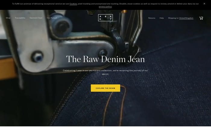 Asket website preview