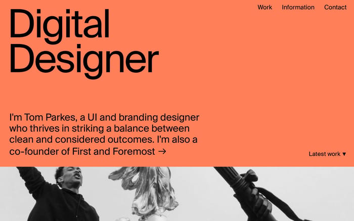 Tom Parkes website preview