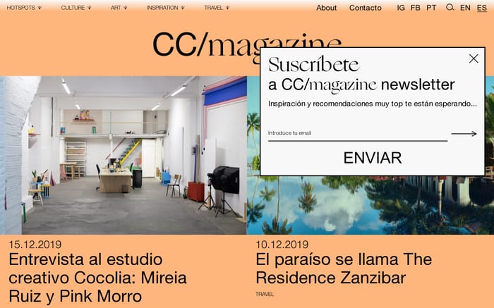CC/magazine website preview