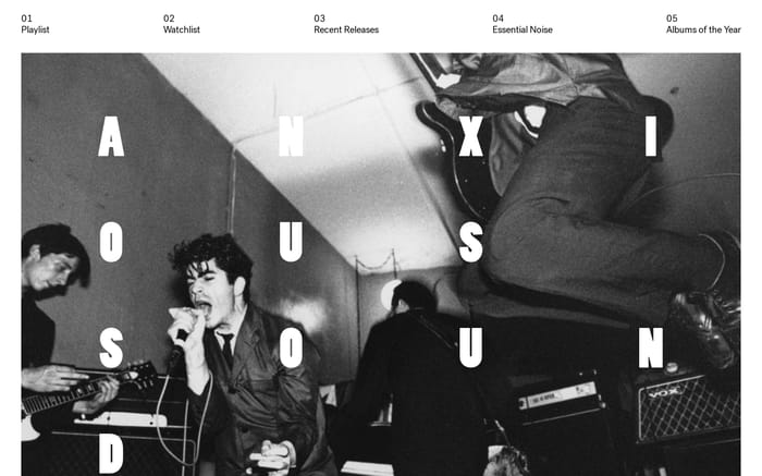 Anxious Sound website preview