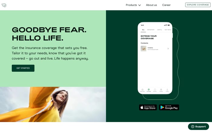 Getsafe website preview