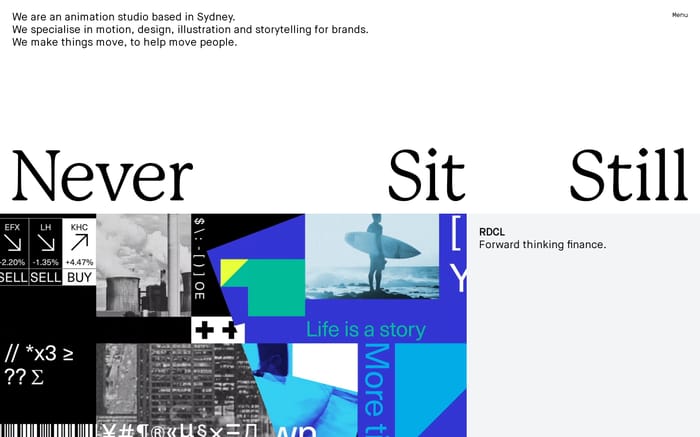 Never Sit Still website preview