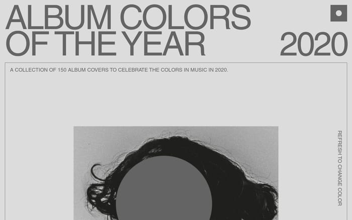 Album colors 2020 website preview