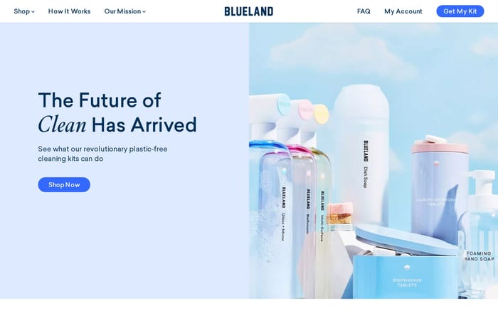 Blueland website preview