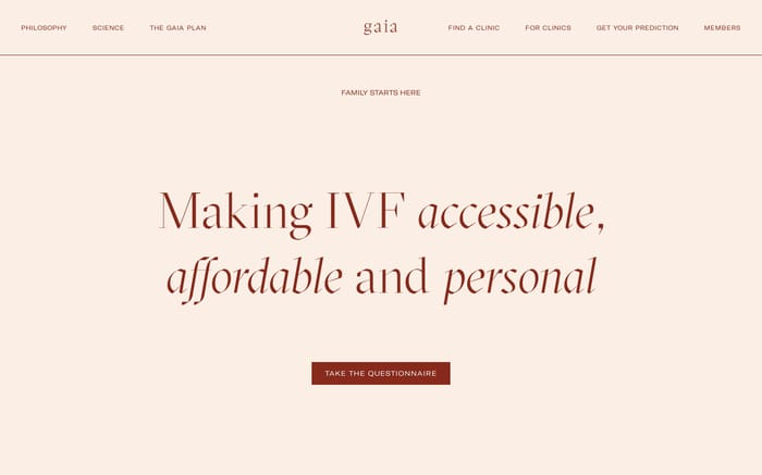 Gaia website preview