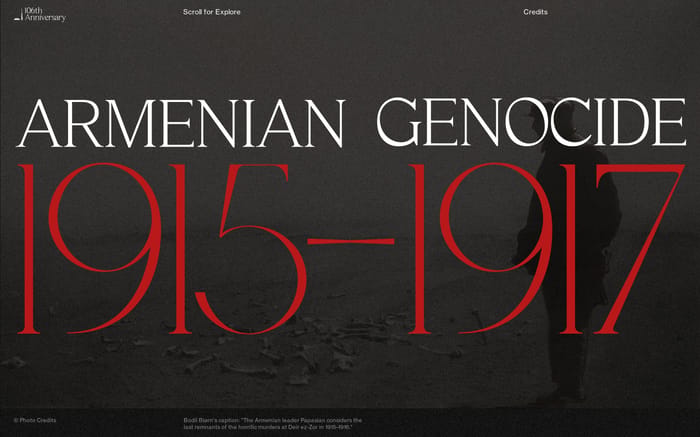 The Armenian Genocide website preview
