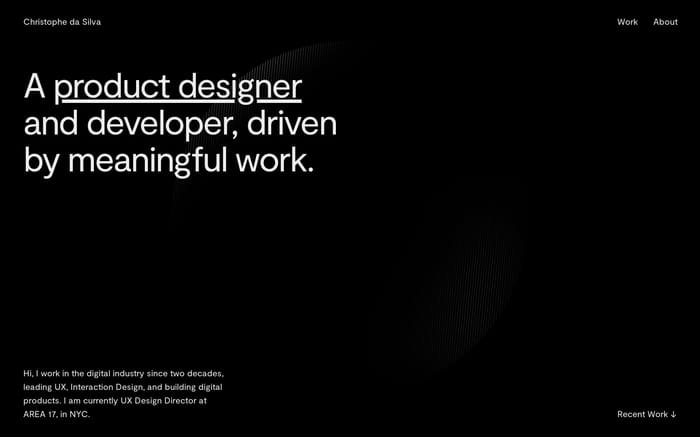 Christophe da Silva website preview