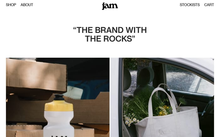Jam Store website preview