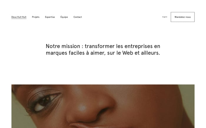Deux Huit Huit website preview