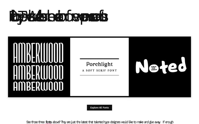 Public Type Works website preview