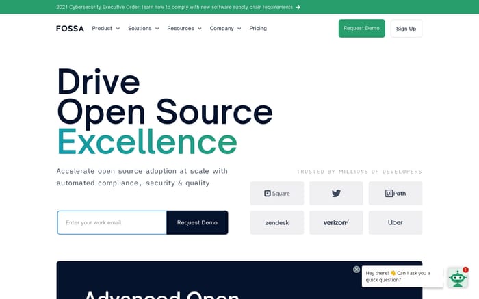 Fossa website preview
