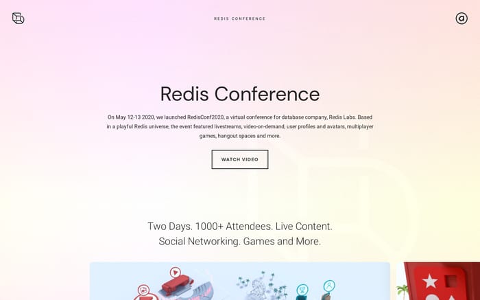 Redis conference website preview