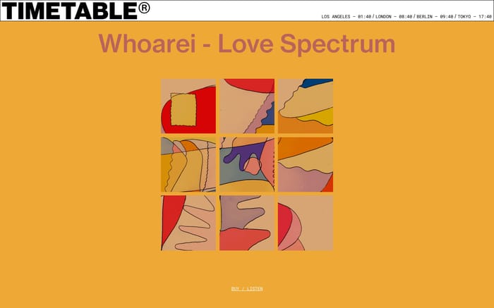 Timetable Records website preview