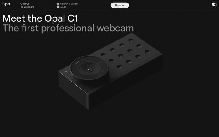 Opal Camera website preview