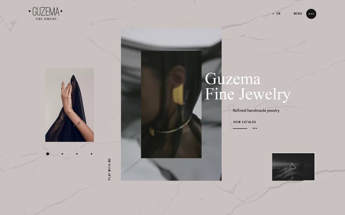 Guzema Fine Jewelry website preview