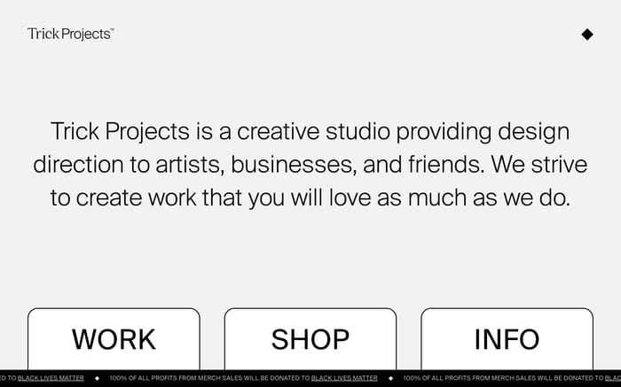 Trick Projects website preview