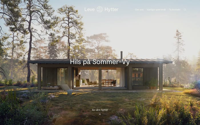 Leve Hytter website preview