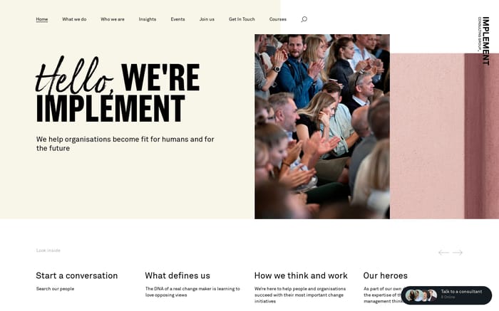 Implement Consulting Group website preview