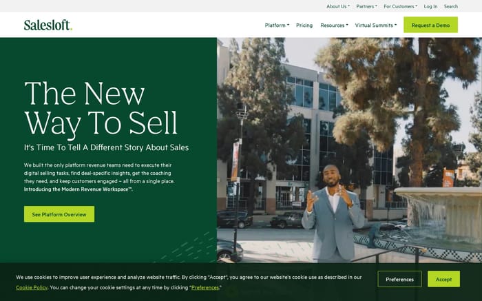Salesloft website preview