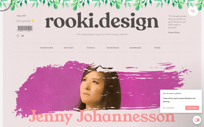 rooki.design - The young designer magazine website preview