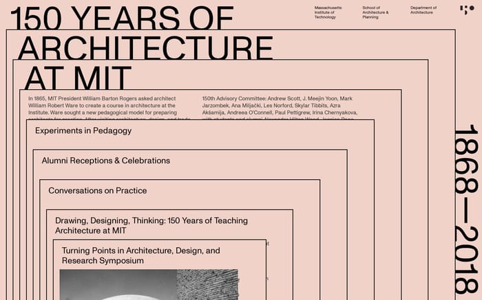 150 years of architecture website preview